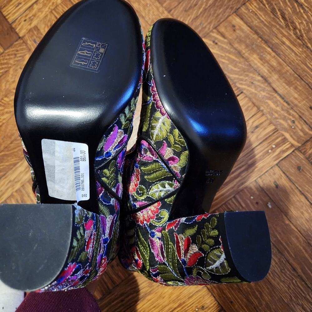 Laurence Dacade Pete Floral Embroidered pink green ankle boots size 6 - Picture 5 of 5